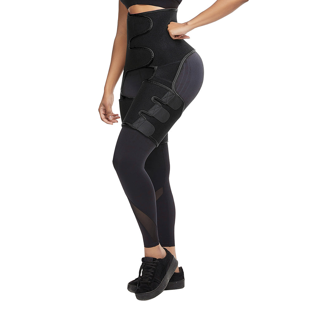 Waist and Thigh Trainer for women- 3 in 1 Waist and Thigh Trimmer with Butt  Lifter- Waist Shaper- Sweat Band
